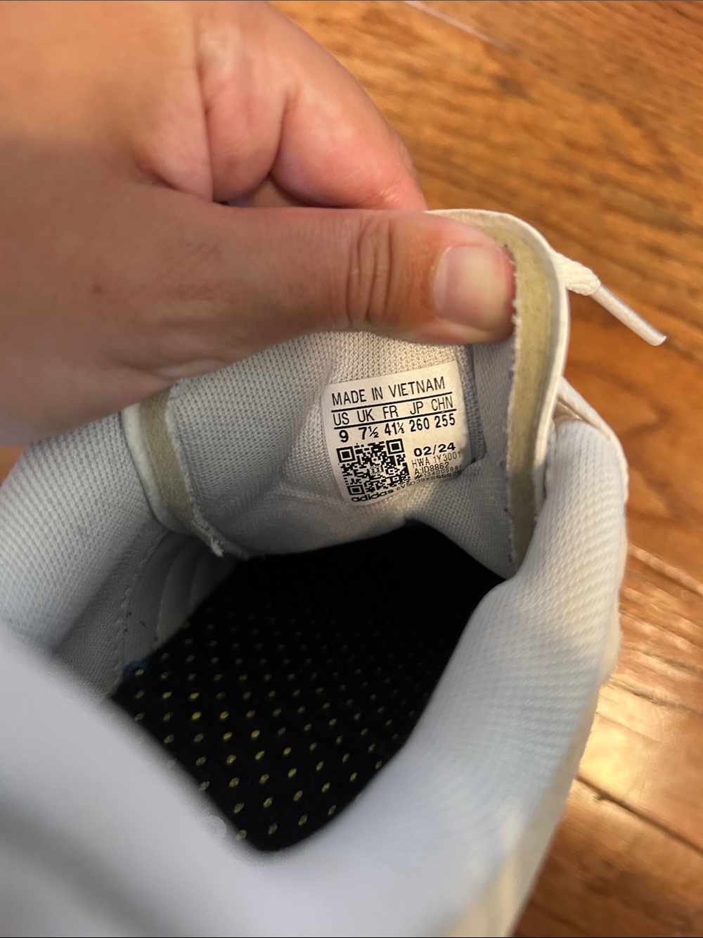 adidas Cream Suede Sneakers with White Stripes - Picture 4 of 5